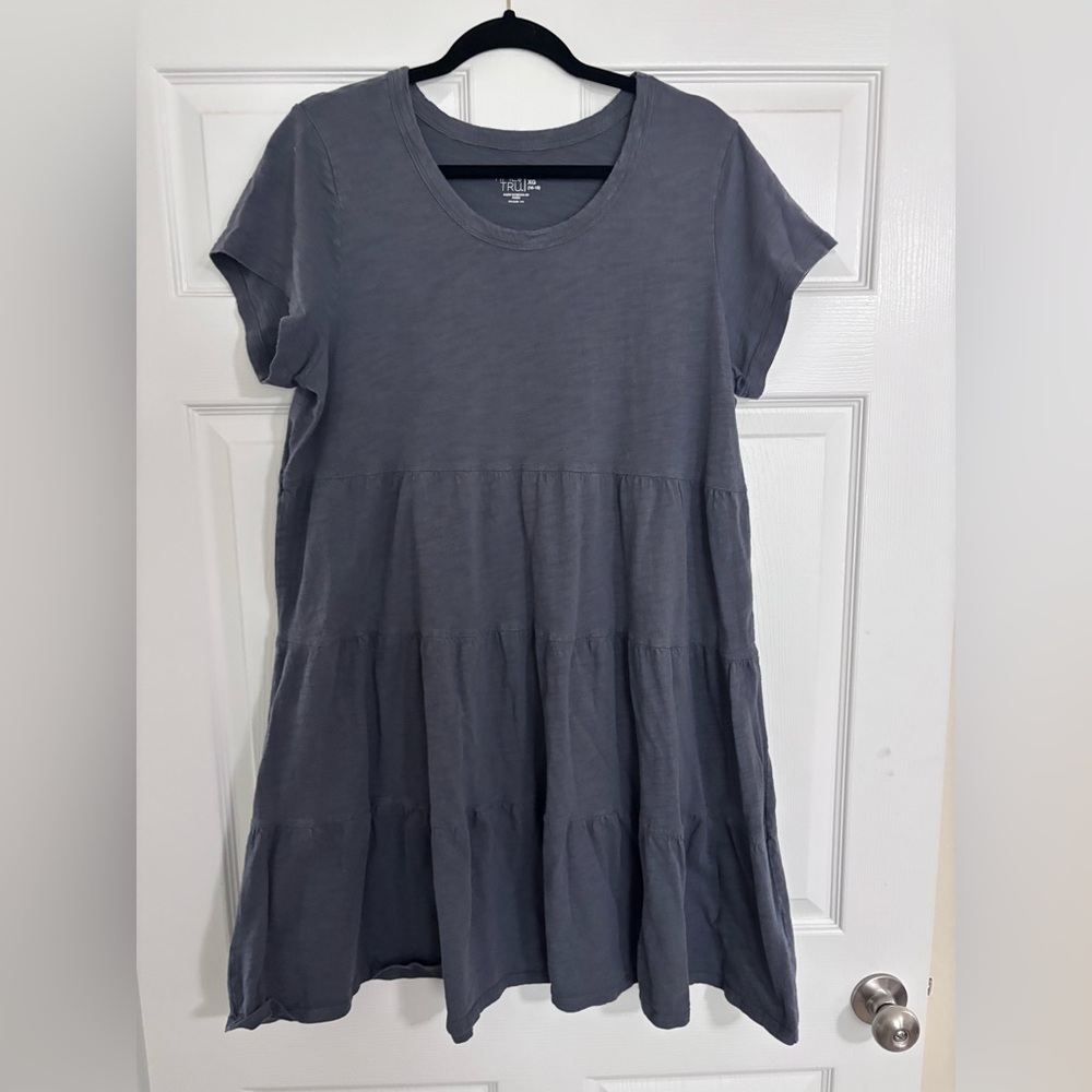 Time and Tru Charcoal T-Shirt Dress